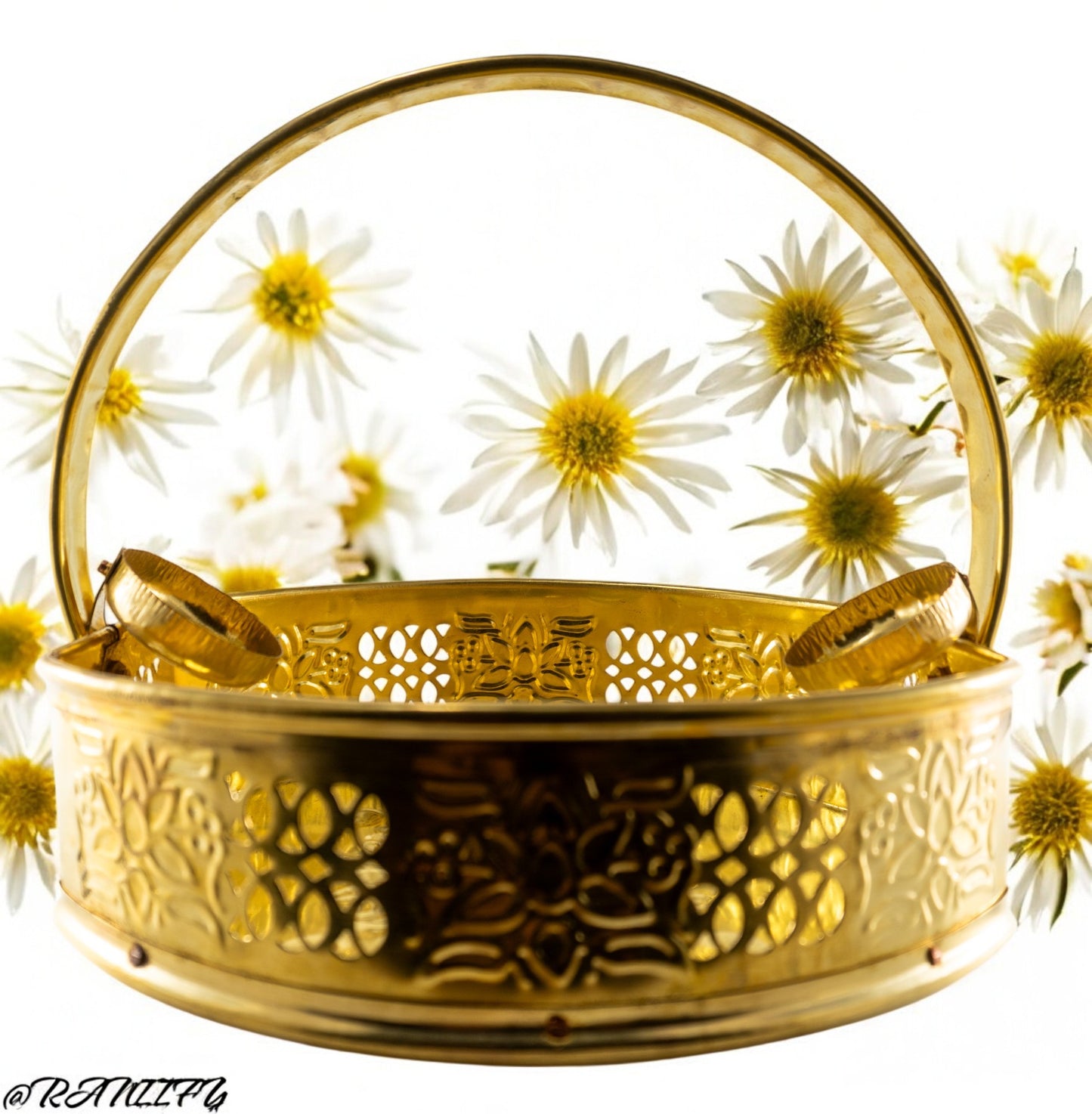Brass Flower Basket