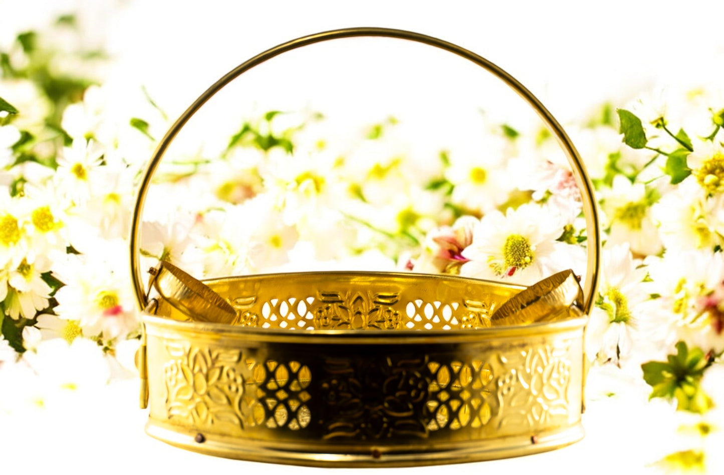 Brass Flower Basket
