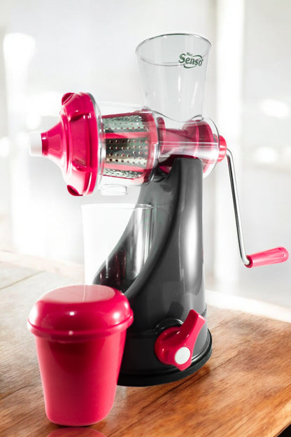 Senso Plastic RADIANT FRUIT + VEGETABLE JUICER Hand Juicer  (Multicolor)